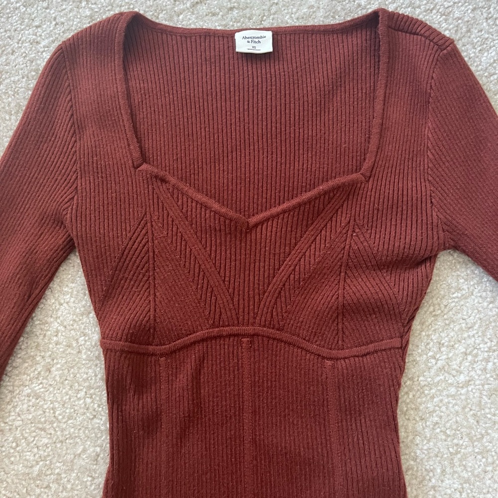 Abercrombie sweetheart sweater bodysuit